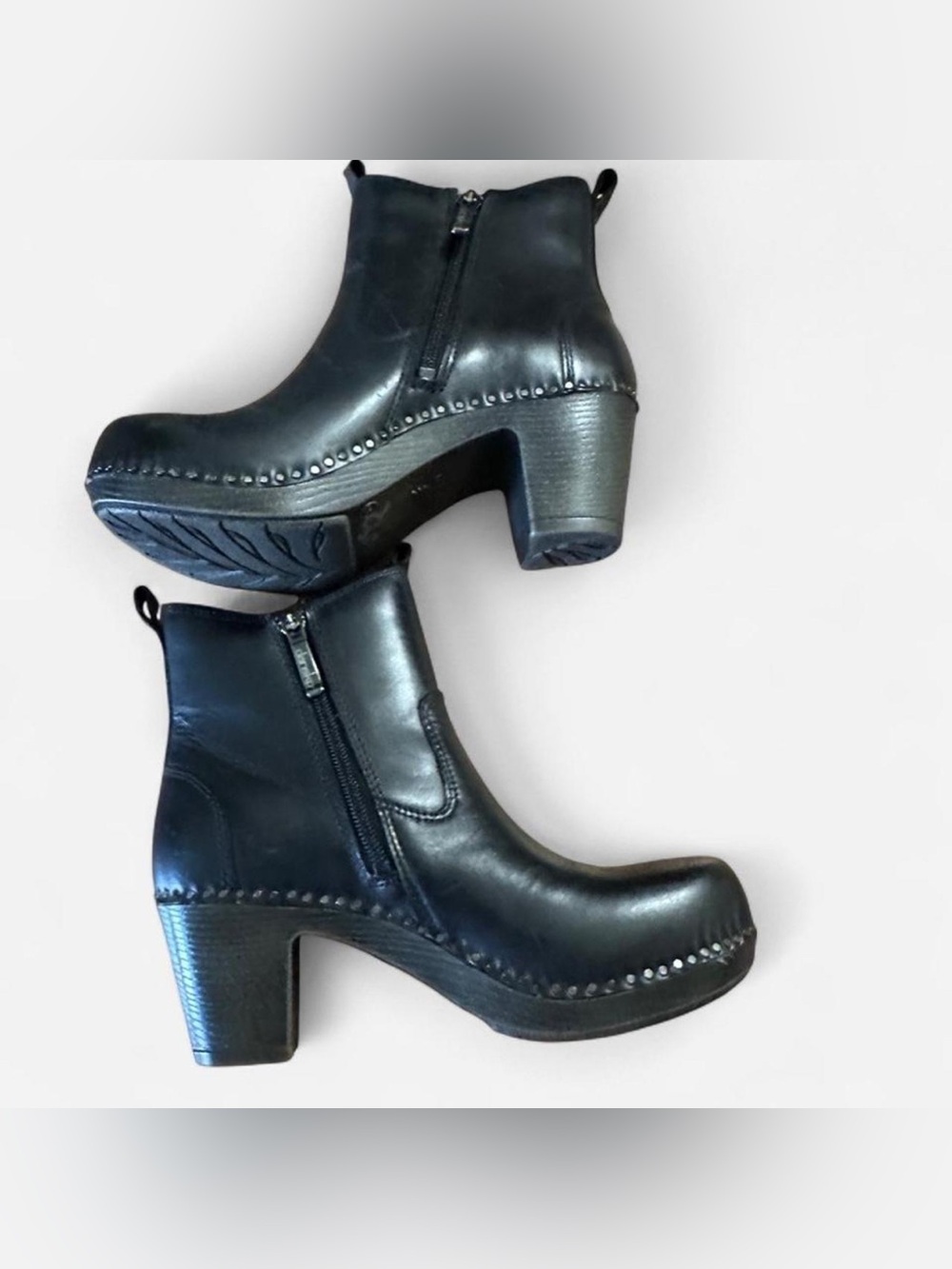 Dansko Shayna Black Burnished Calf Boots - Picture 3 of 8